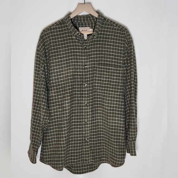 Cabela's Other - Cabela's Outfitters Series Cotton Flannel Button Up Mens Shirt Olive Green XL